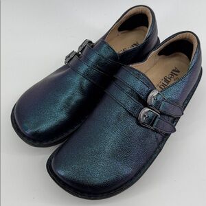 Alegria Alli Starlit Blue Leather
Clogs Wedge Loafers Mules EU 42 US 11.5-12